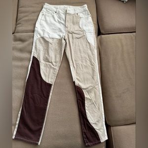 Pacsun, size 25, colors: brown, creme, and white